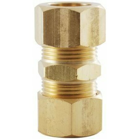 LDR INDUSTRIES LDR 508-62-8-6 Pipe Union, 1/2 x 3/8 in, Compression, Brass 180419657